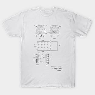 Lined Articles Vintage Patent Hand Drawing T-Shirt